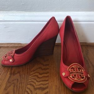 Tory Burch Leticia Peep Toe Wedge
